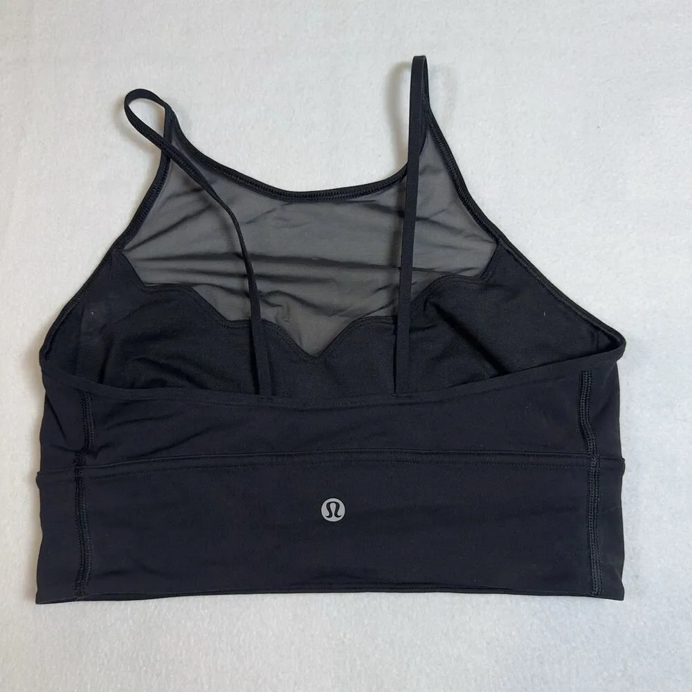 Lululemon Mesh Scallop Sports Bra Yoga Pilates Women’s Size 6 - Picture 2 of 3